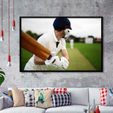 Children Cricket Player, Stadium Canvas, Sport Art, Gift for him, Framed Art Prints Wall Art Decor, Framed Picture