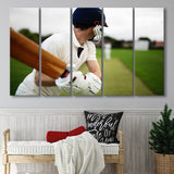 Children Cricket Player, Stadium Canvas, Sport Art, Gift for him, Multi Panels B, Canvas Prints Wall Art Decor
