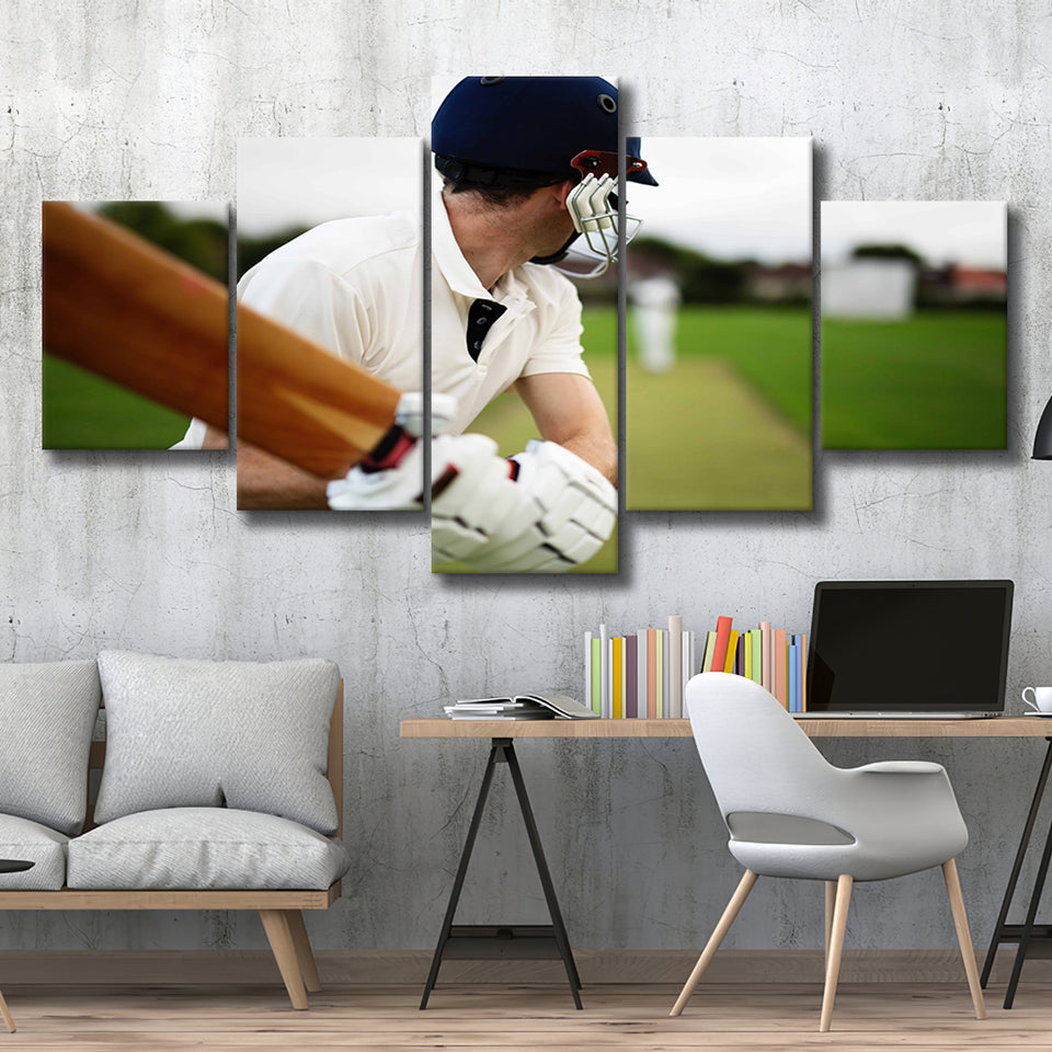 Children Cricket Player, Stadium Canvas, Sport Art, Large Canvas, Multi Panels, Canvas Prints Wall Art Decor