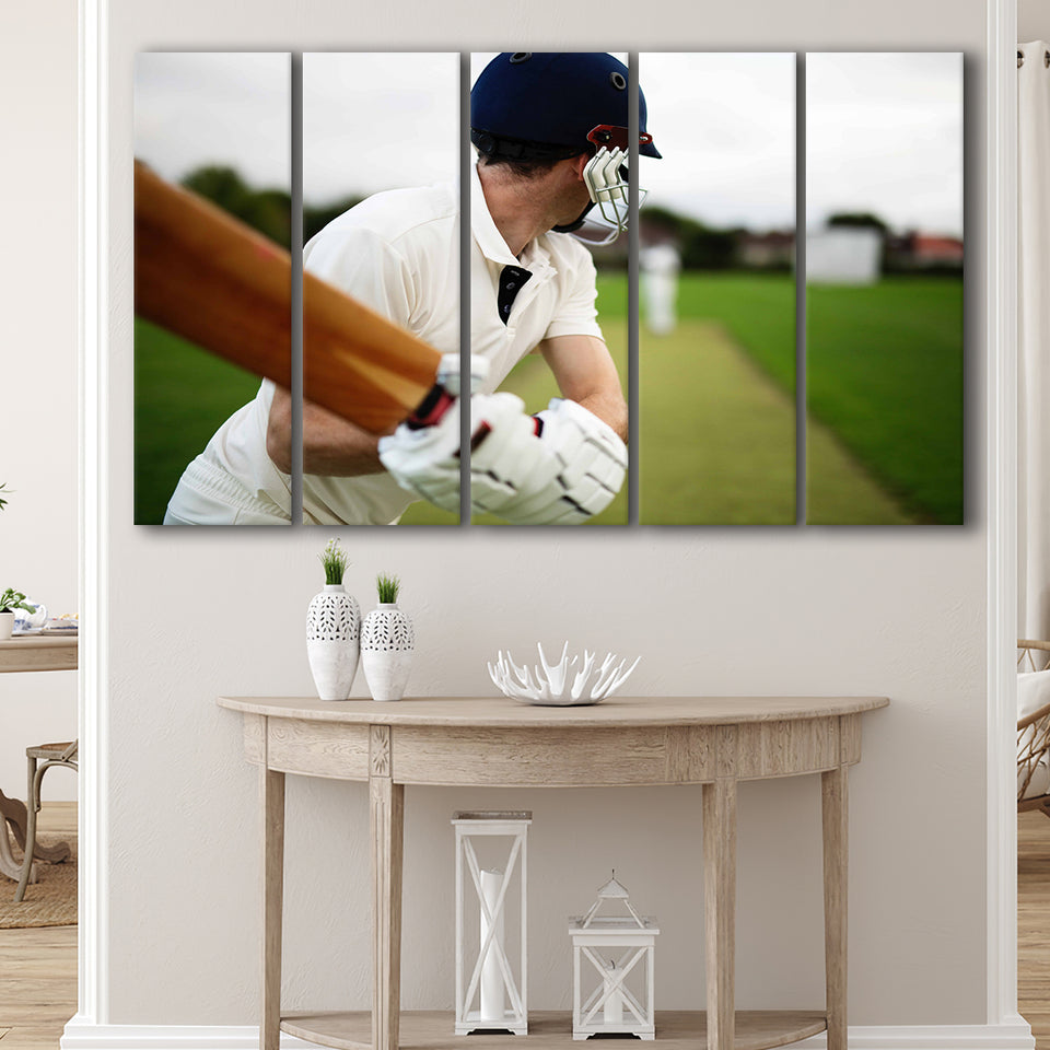 Children Cricket Player, Stadium Canvas, Sport Art, Gift for him, Multi Panels B, Canvas Prints Wall Art Decor