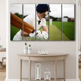 Children Cricket Player, Stadium Canvas, Sport Art, Gift for him, Multi Panels B, Canvas Prints Wall Art Decor