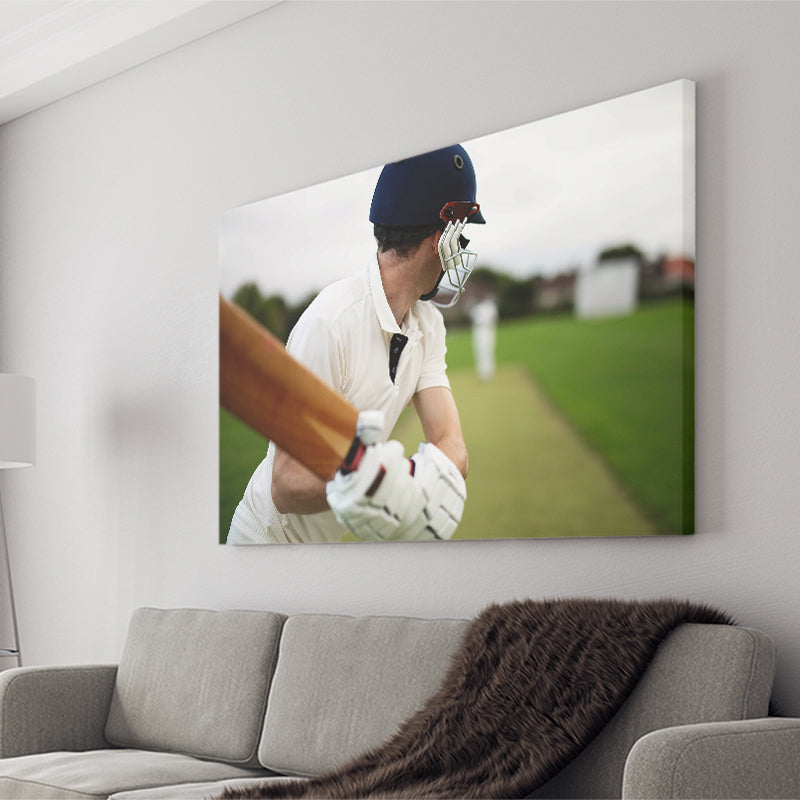 Children Cricket Player, Stadium Canvas, Sport Art, Gift for him, Fan Gift, Canvas Prints Wall Art Decor