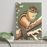 Chipmunk Retro Art Print ,City Art Print, Large Canvas, Canvas Print Wall Art Home Decor