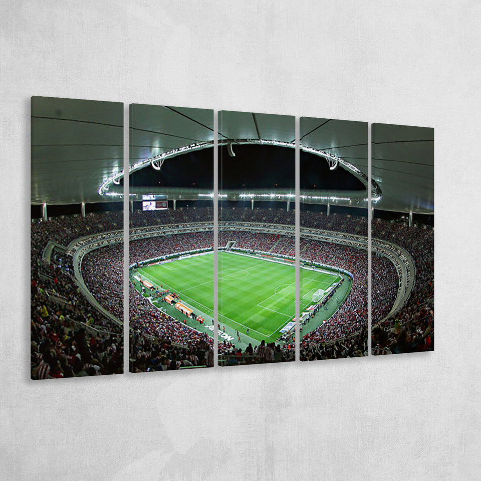 Chivas Guadalajara Stadium, Stadium Canvas, Sport Art, Gift for him, Multi Panels B, Canvas Prints Wall Art Decor