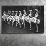 Chorus Line Dancers Black And White Print, Cabaret Canvas Prints Wall Art Home Decor