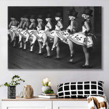 Chorus Line Dancers Black And White Print, Cabaret Canvas Prints Wall Art Home Decor
