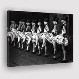 Chorus Line Dancers Black And White Print, Cabaret Canvas Prints Wall Art Home Decor