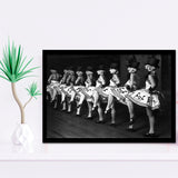 Chorus Line Dancers Black And White Print, Cabaret Framed Art Prints, Wall Art,Home Decor,Framed Picture