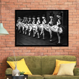 Chorus Line Dancers Black And White Print, Cabaret Framed Art Prints, Wall Art,Home Decor,Framed Picture