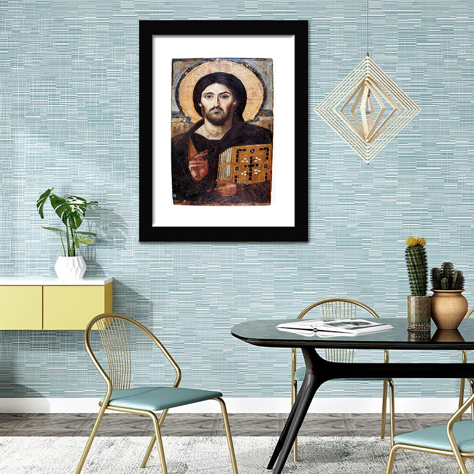 Christ Pantocrator - Framed Prints, Painting Art, Art Print, Framed Art, Black Frame