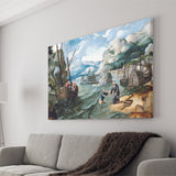 Christ With Saint Peter And The Disciples On The Sea Of Galilee By Lucas Gassel Canvas Wall Art - Canvas Prints, Prints For Sale, Painting Canvas