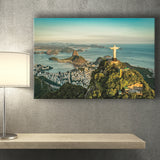 Christ The Redeemer Statue In Rio De Janeiro Canvas Prints Wall Art Decor - Painting Canvas,Home Decor, Ready to Hang