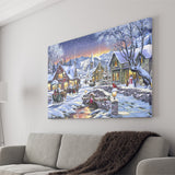 Christmas Illustration Xmas Canvas Prints Wall Art - Painting Canvas, Home Wall Decor, For Sale, Canvas Gift