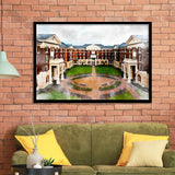 Christopher Newport University, Abstract Painting, Newport, Framed Art Prints Wall Art Home Decor, Ready to Hang
