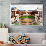 Christopher Newport University, Abstract Painting, Newport, Framed Canvas Prints Wall Art Home Decor,Floating Frame, Ready to Hang