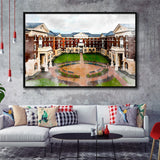 Christopher Newport University, Abstract Painting, Newport, Framed Canvas Prints Wall Art Home Decor,Floating Frame, Ready to Hang