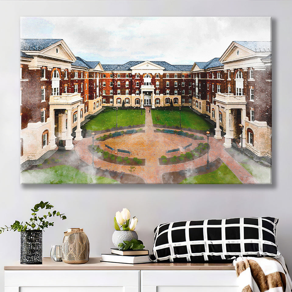 Christopher Newport University, Abstract Painting, Newport, Canvas Prints Wall Art Home Decor