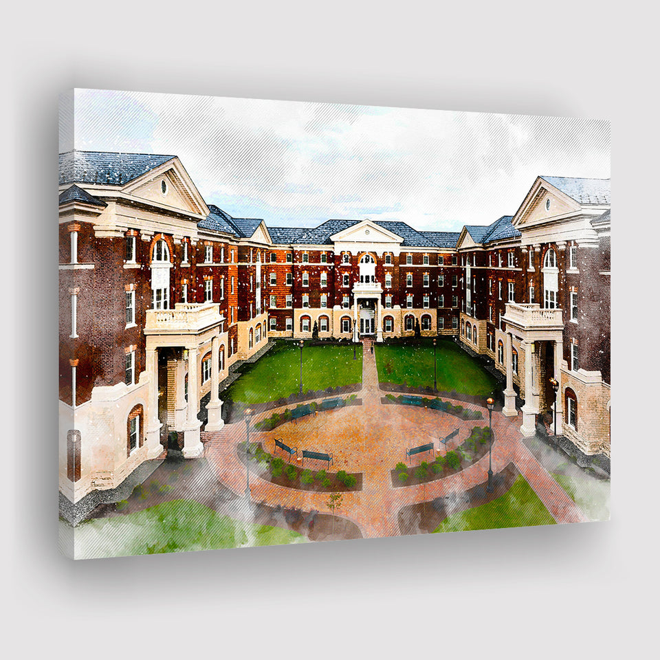 Christopher Newport University, Abstract Painting, Newport, Canvas Prints Wall Art Home Decor