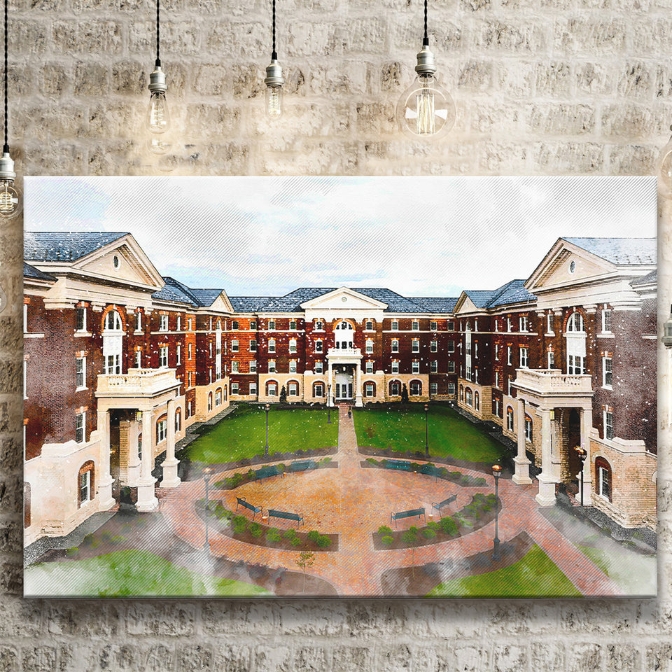 Christopher Newport University, Abstract Painting, Newport, Canvas Prints Wall Art Home Decor