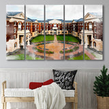 Christopher Newport University, Abstract Painting, Newport, Multi Panels,Canvas Prints Wall Art Home Decor,X Large Canvas