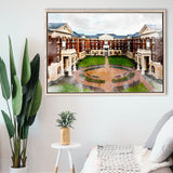 Christopher Newport University, Abstract Painting, Newport, Framed Canvas Prints Wall Art Home Decor,Floating Frame, Ready to Hang