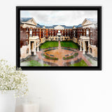 Christopher Newport University, Abstract Painting, Newport, Framed Canvas Prints Wall Art Home Decor,Floating Frame, Ready to Hang