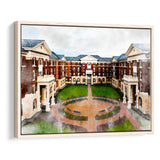 Christopher Newport University, Abstract Painting, Newport, Framed Canvas Prints Wall Art Home Decor,Floating Frame, Ready to Hang