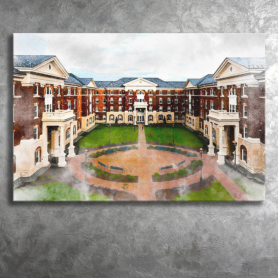 Christopher Newport University, Abstract Painting, Newport, Canvas Prints Wall Art Home Decor