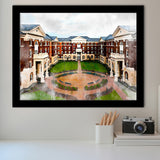 Christopher Newport University, Abstract Painting, Newport, Framed Art Prints Wall Art Home Decor, Ready to Hang