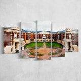 Christopher Newport University, Abstract Painting, Newport, Multi Panels, 5 Pieces, Canvas Prints Wall Art Home Decor