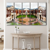 Christopher Newport University, Abstract Painting, Newport, Multi Panels,Canvas Prints Wall Art Home Decor,X Large Canvas