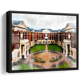 Christopher Newport University, Abstract Painting, Newport, Framed Canvas Prints Wall Art Home Decor,Floating Frame, Ready to Hang
