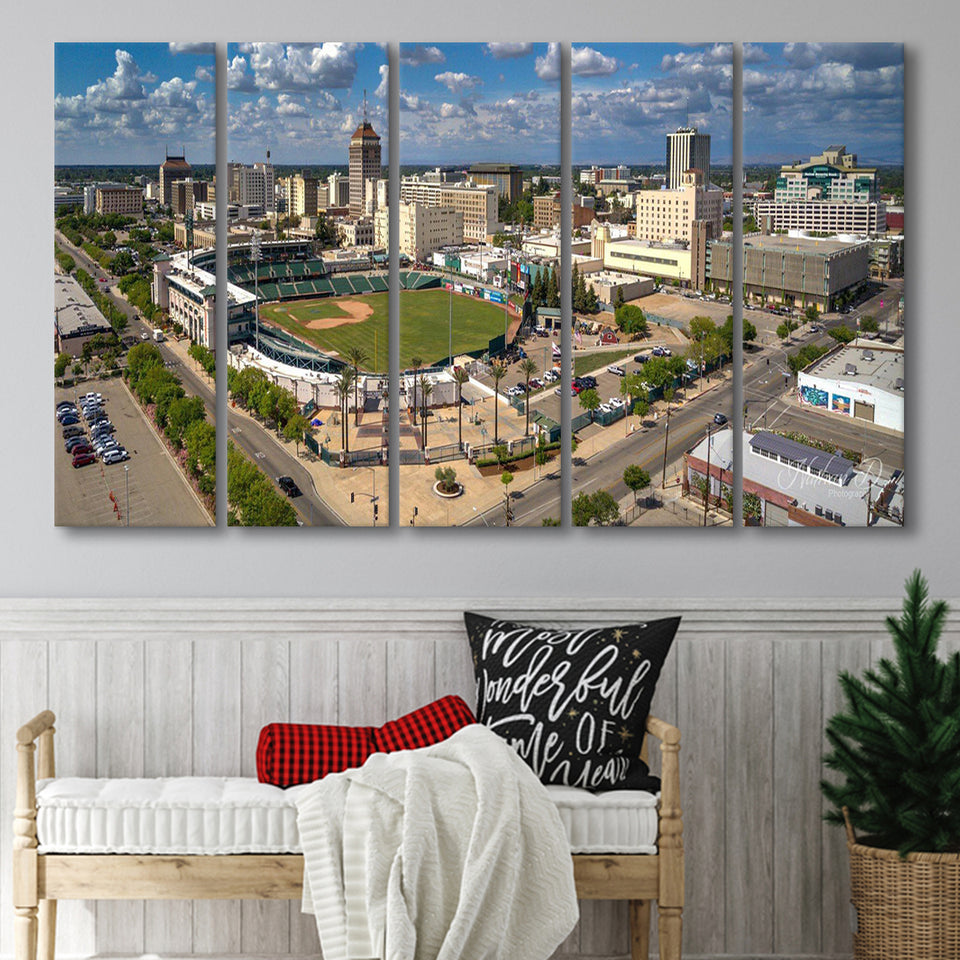 Chukchansi Park, Stadium Canvas, Sport Art, Gift for him, Multi Panels B, Canvas Prints Wall Art Decor