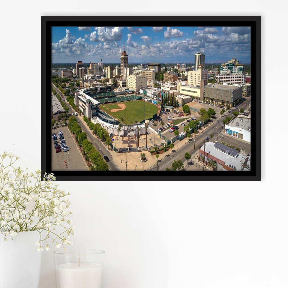 Chukchansi Park, Stadium Canvas, Sport Art, Gift for him, Framed Canvas Prints Wall Art Decor, Framed Picture