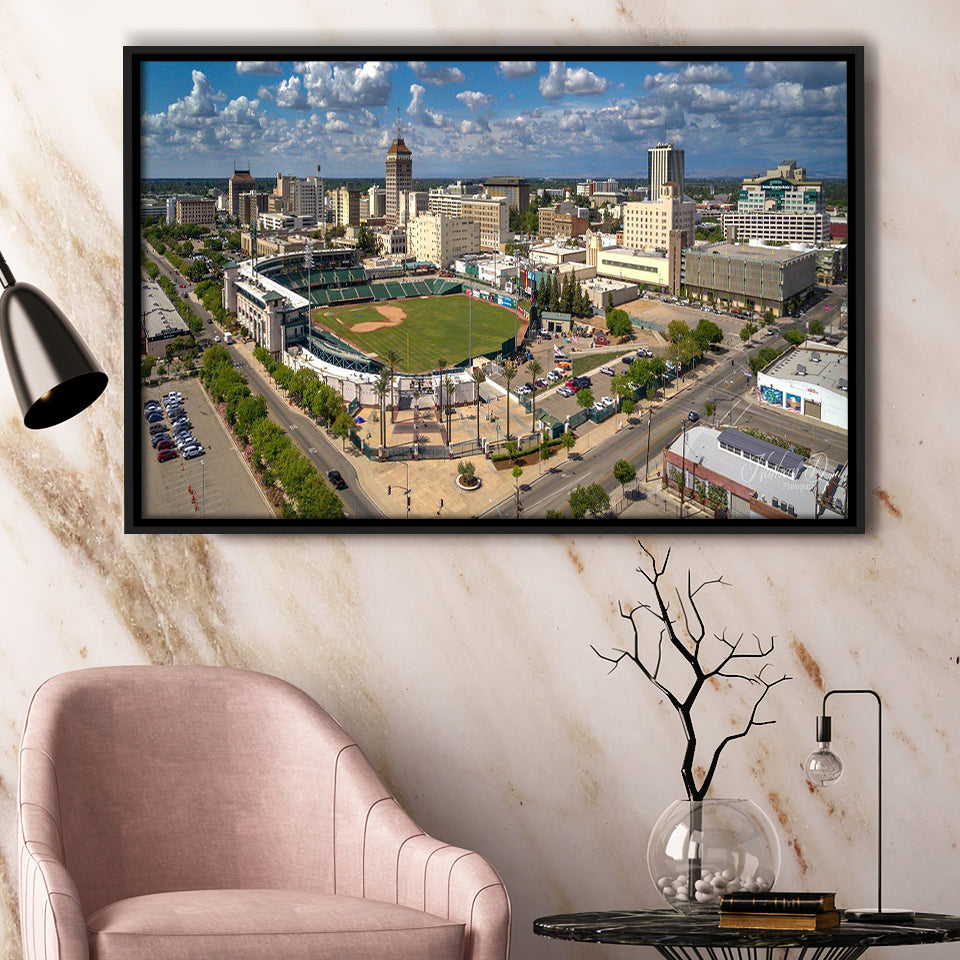 Chukchansi Park, Stadium Canvas, Sport Art, Gift for him, Framed Canvas Prints Wall Art Decor, Framed Picture