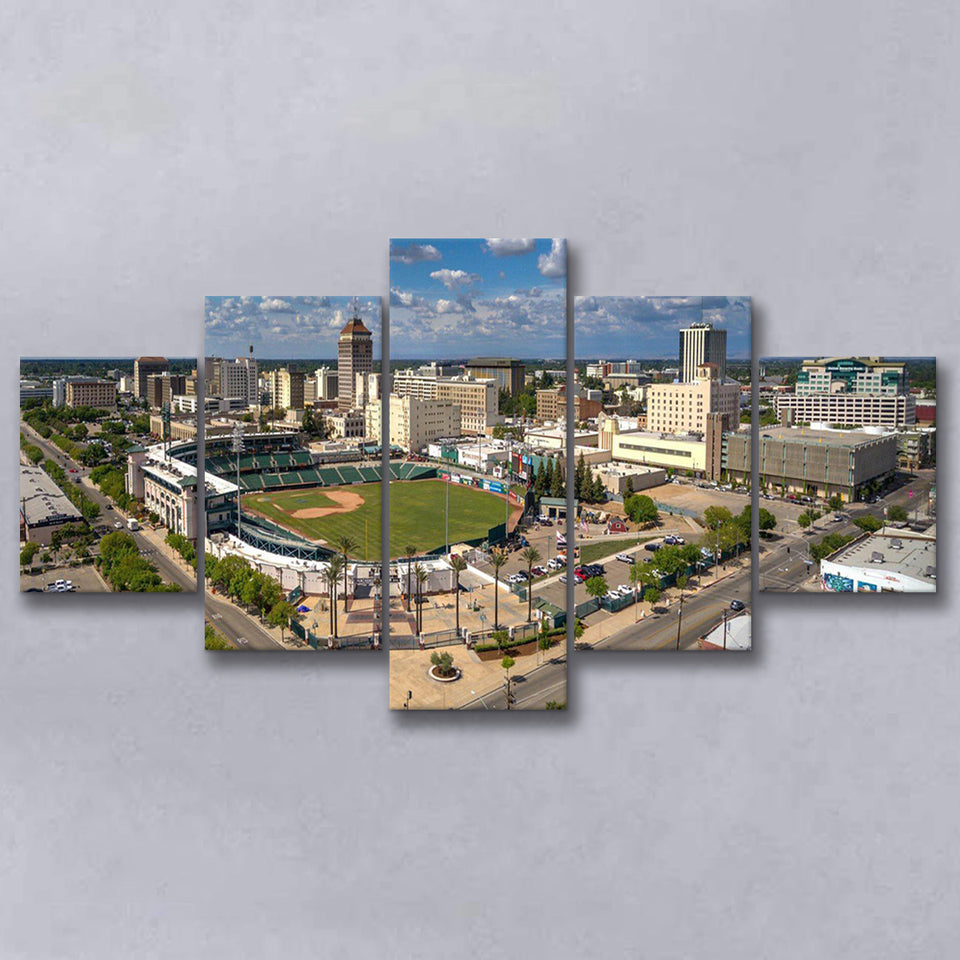Chukchansi Park, Stadium Canvas, Sport Art, Large Canvas, Multi Panels, Canvas Prints Wall Art Decor