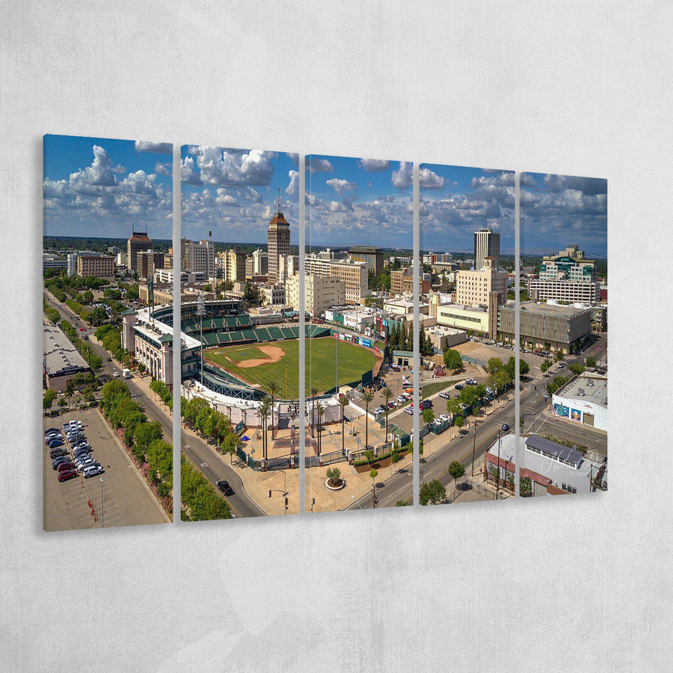 Chukchansi Park, Stadium Canvas, Sport Art, Gift for him, Multi Panels B, Canvas Prints Wall Art Decor