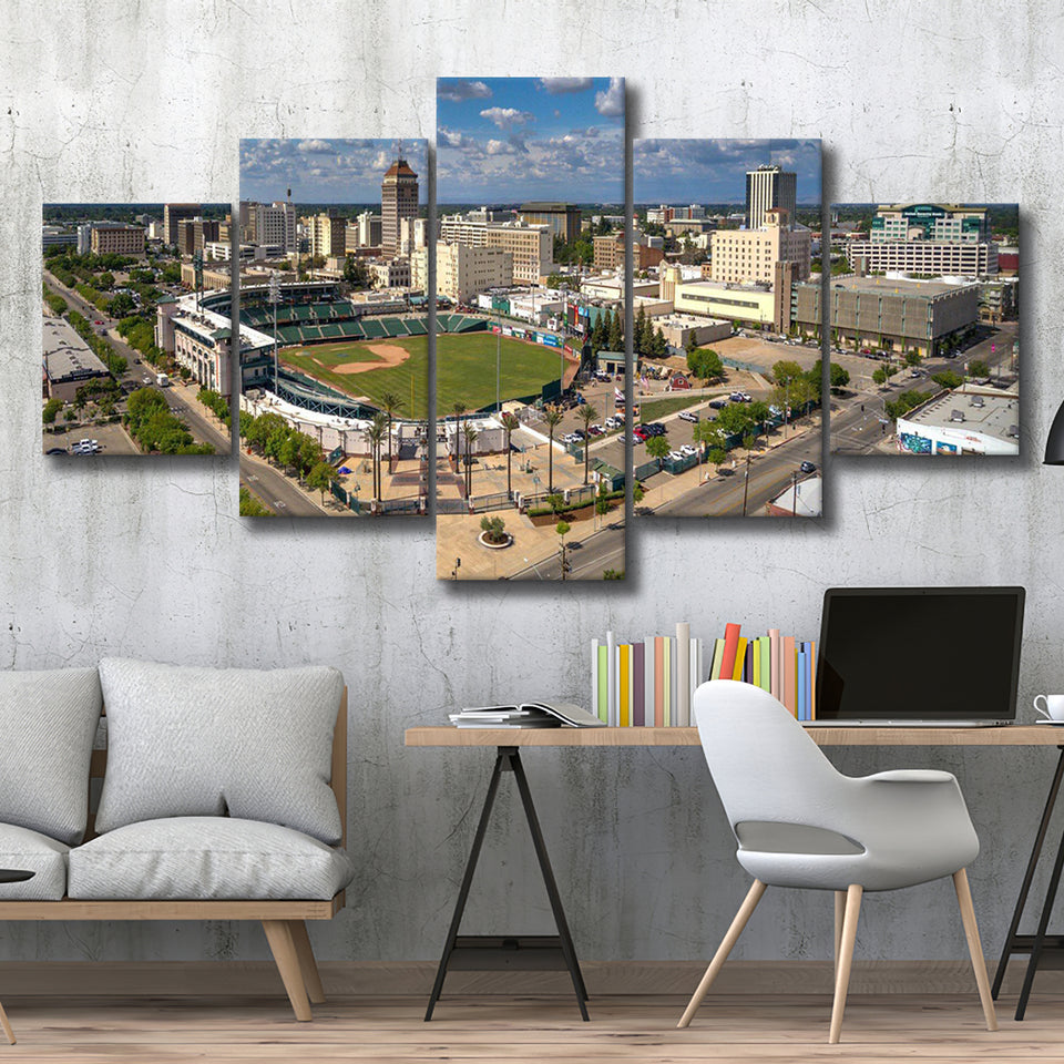 Chukchansi Park, Stadium Canvas, Sport Art, Large Canvas, Multi Panels, Canvas Prints Wall Art Decor