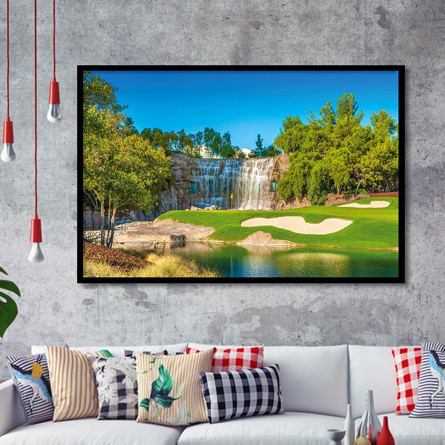 Cigar-Friendly Las Vegas Has No Shortage Of Golf Courses, Golf Sport Print, Golf Lover, Framed Art Prints Home Decor