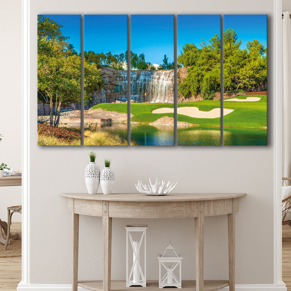 Cigar-Friendly Las Vegas Has No Shortage Of Golf Courses, 5 Panels Extra Large Canvas Prints Wall Art Decor