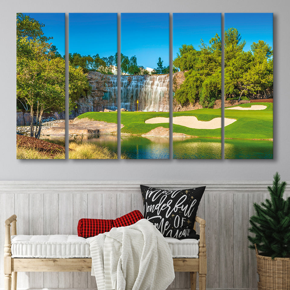Cigar-Friendly Las Vegas Has No Shortage Of Golf Courses, 5 Panels Extra Large Canvas Prints Wall Art Decor