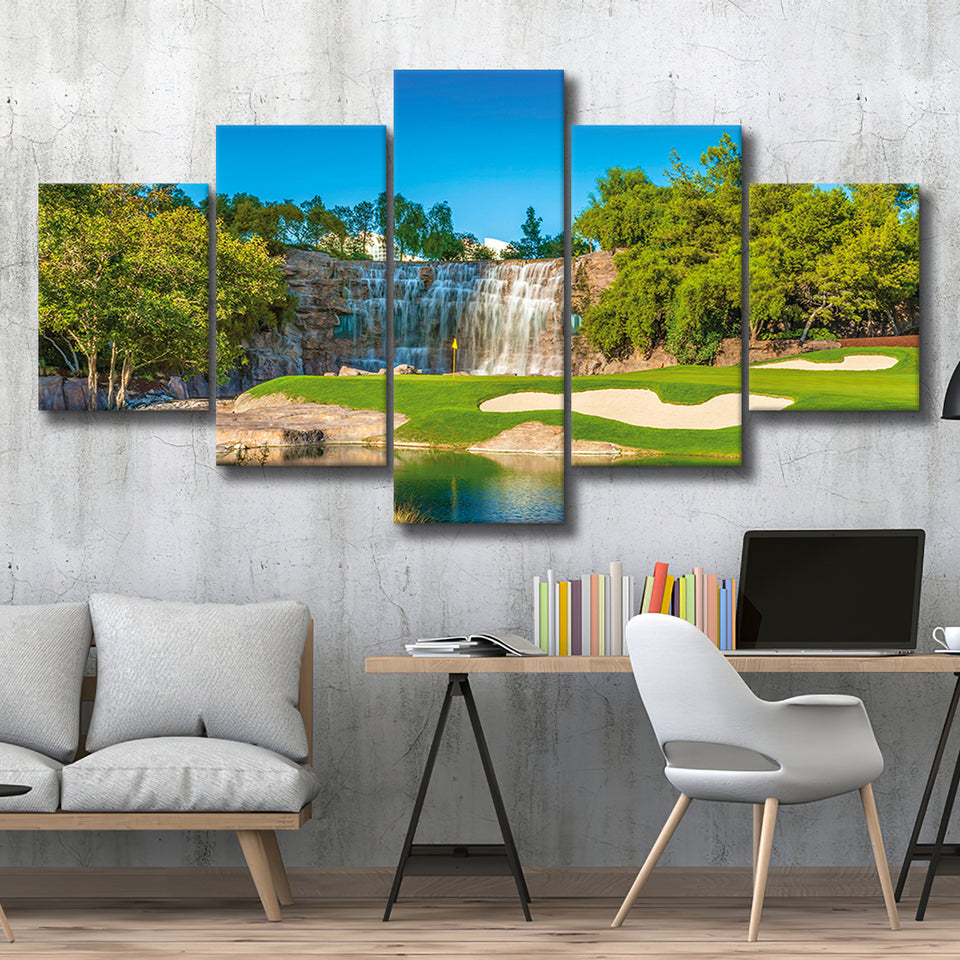 Cigar-Friendly Las Vegas Has No Shortage Of Golf Courses, Golf Art Print, 5 Panels Canvas Prints Wall Art Decor