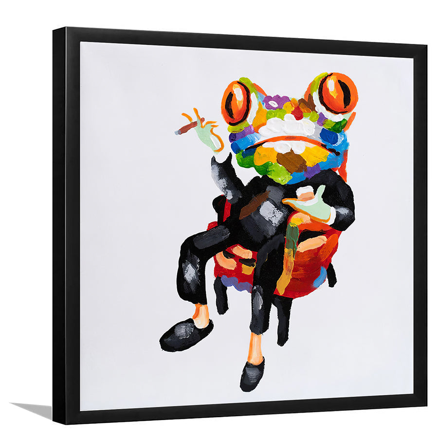 Wall Art Print | Cigar Smoking Frog