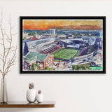 Cincinnati Bearcats Nippert Stadium Watercolor, Sport Art Prints Fan Gift, Framed Canvas Prints Wall Art Decor