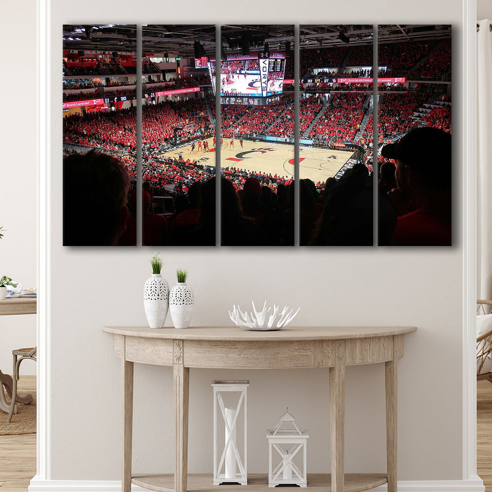 Cincinnati Bearcats Stadium Canvas Prints Fifth Third Arena Wall Art,Multi Panels B,Sport Stadium Art Prints, Fan Gift