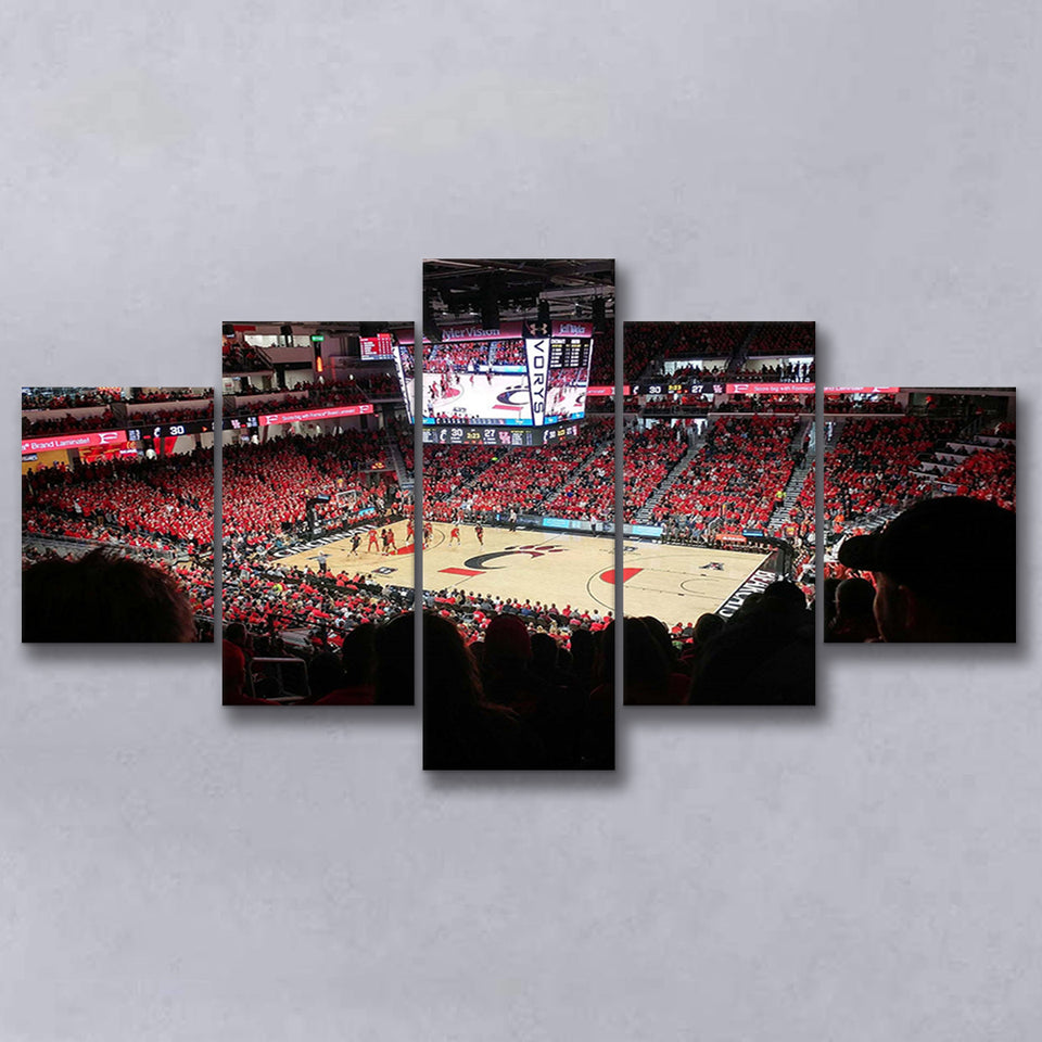 Cincinnati Bearcats Stadium Canvas Prints Fifth Third Arena Wall Art,Multi Panels,Sport Stadium Art Prints, Fan Gift