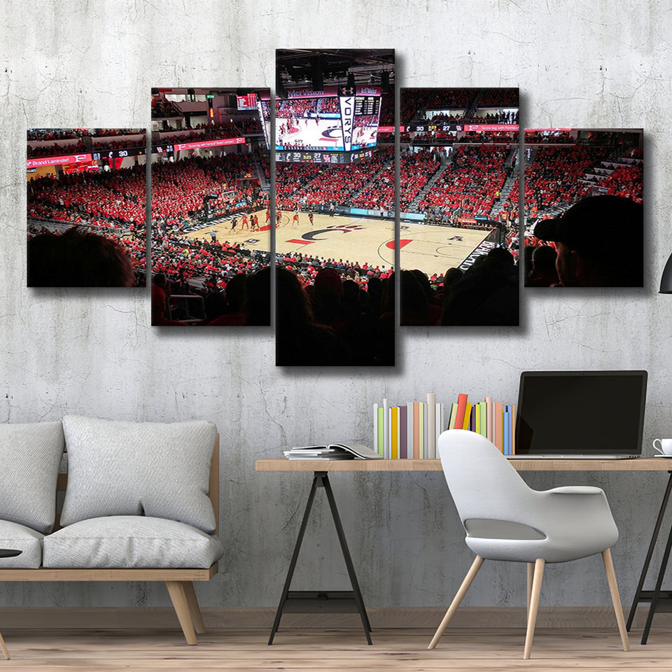 Cincinnati Bearcats Stadium Canvas Prints Fifth Third Arena Wall Art,Multi Panels,Sport Stadium Art Prints, Fan Gift
