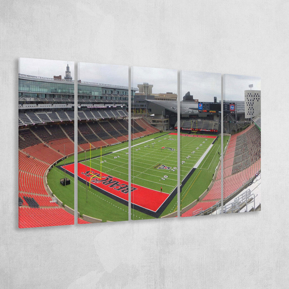 Cincinnati Bearcats Wall Art Nippert Stadium Canvas Prints American,Multi Panels B,Sport Stadium Art Prints, Fan Gift