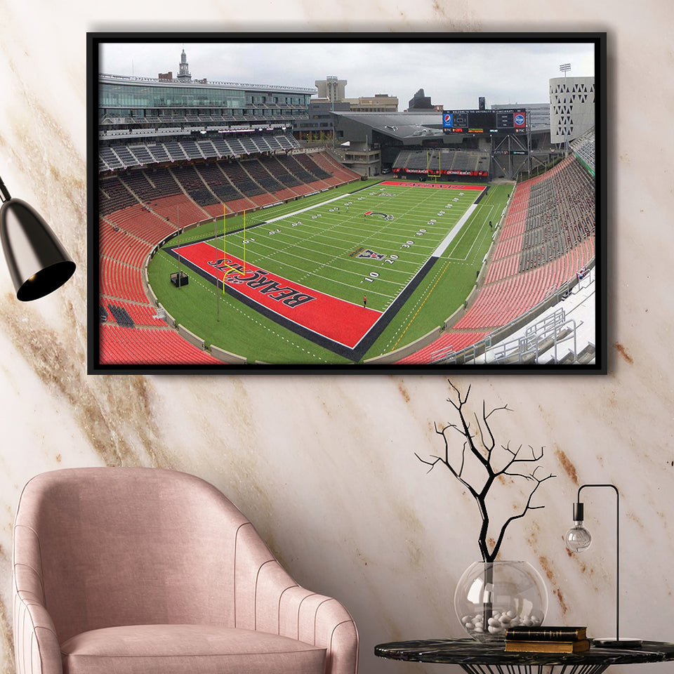 Cincinnati Bearcats Wall Art Nippert Stadium Framed Canvas Prints American,Sport Stadium Art Prints, Fan Gift