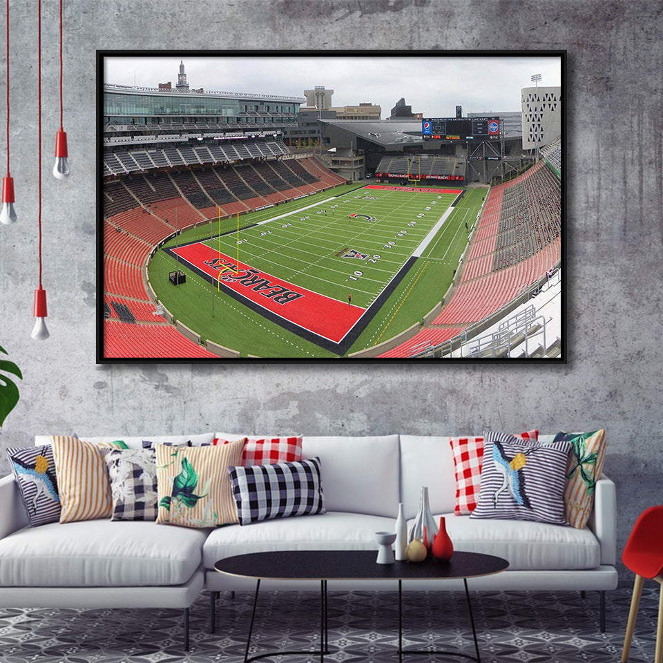 Cincinnati Bearcats Wall Art Nippert Stadium Framed Canvas Prints American,Sport Stadium Art Prints, Fan Gift